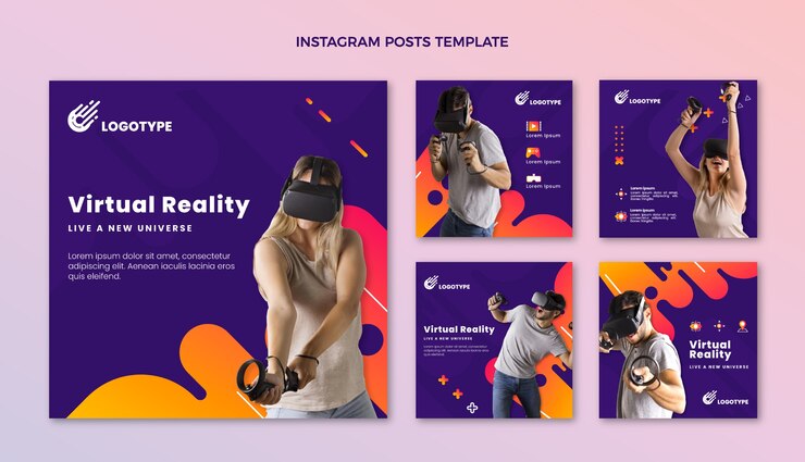 Free Vector gradient abstract technology instagram post