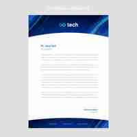 Free vector gradient abstract technology letterhead