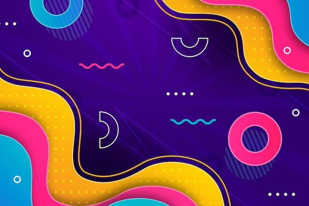 Free vector gradient abstract wavy background