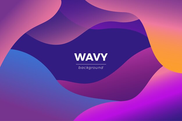 Gradient abstract wavy background