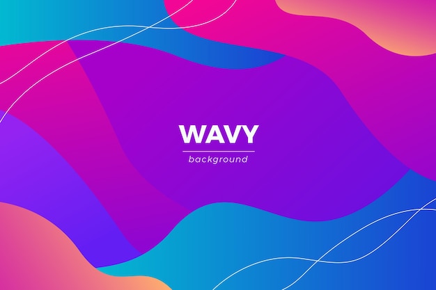 Gradient abstract wavy background