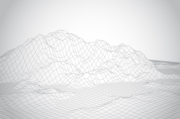 Free vector gradient abstract wireframe background