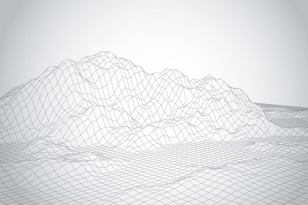 Gradient abstract wireframe background