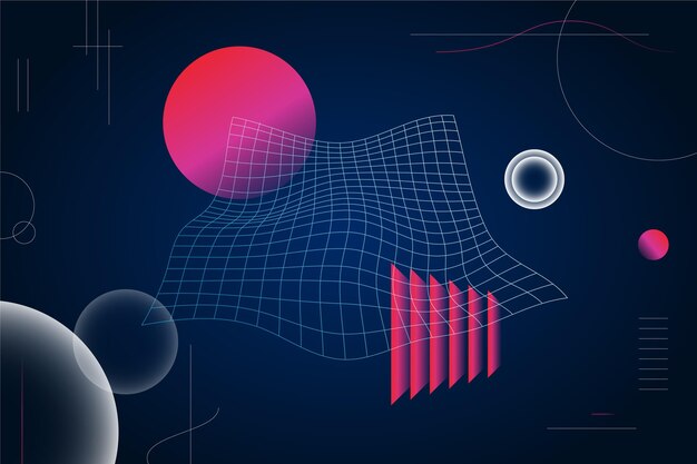 gradient abstract wireframe background