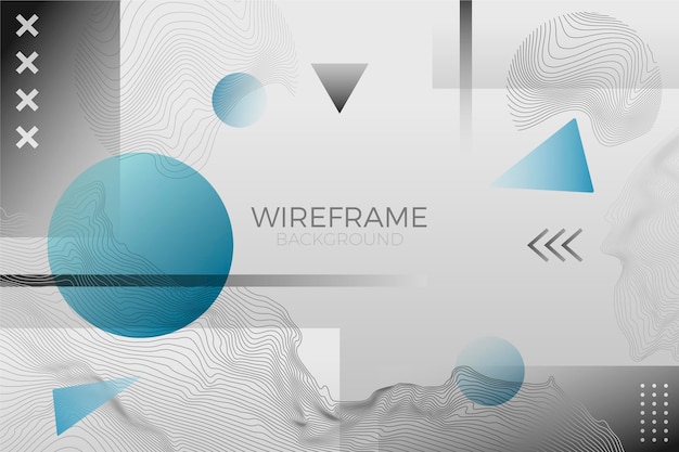 Gradient abstract wireframe background