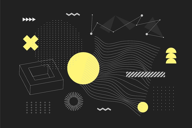 무료 Vector 그라디언트 추상 와이어프레임 배경