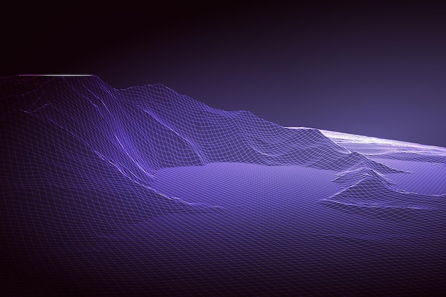 Gradient abstract wireframe background