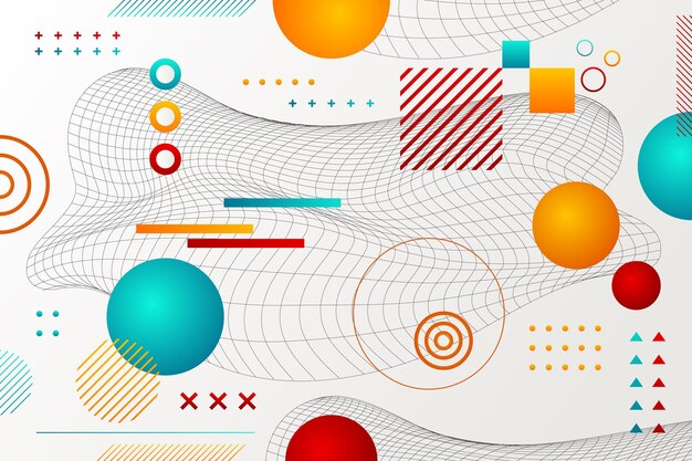 gradient abstract wireframe background