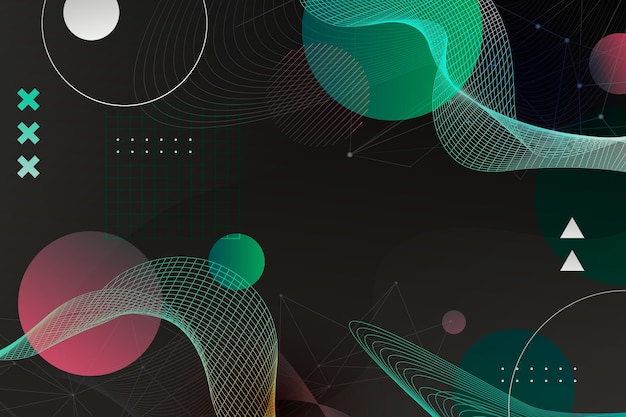 Free vector gradient abstract wireframe background