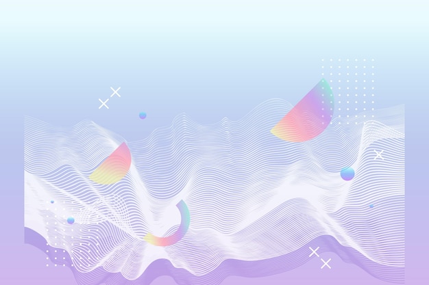 Free vector gradient abstract wireframe background