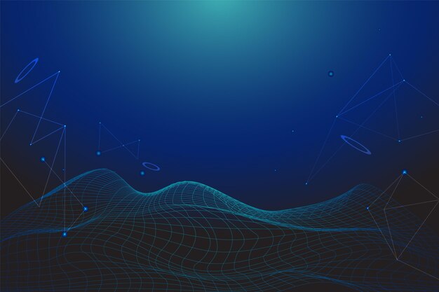 Gradient abstract wireframe background