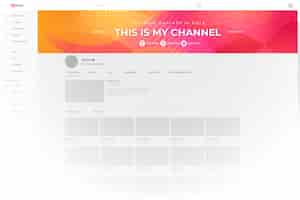 Free vector gradient abstract youtube banner design