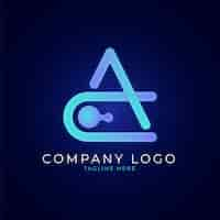 Free vector gradient ac logo design