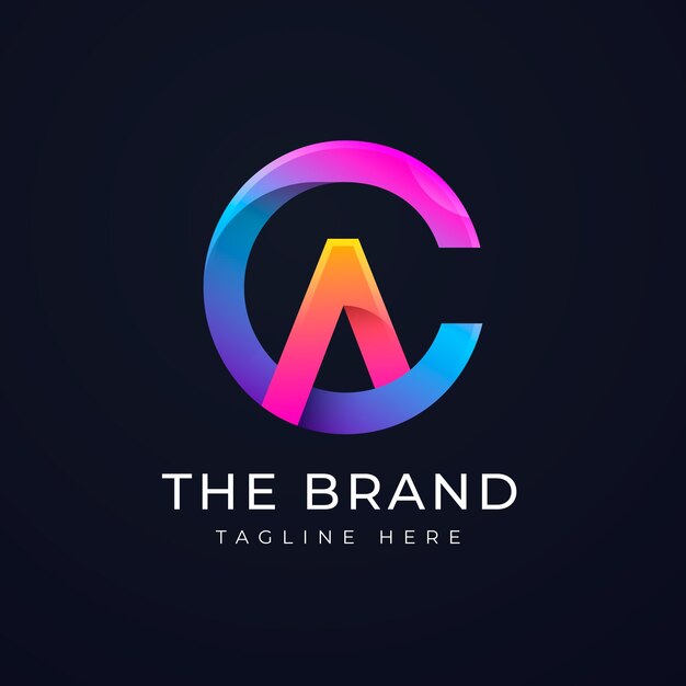 Gradient ac logo design