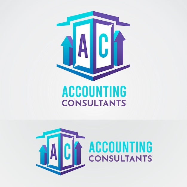 Free vector gradient accounting consultants logo