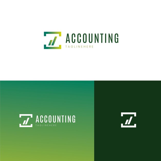 Gradient accounting logo template