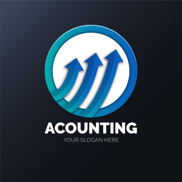 Free vector gradient accounting logo template