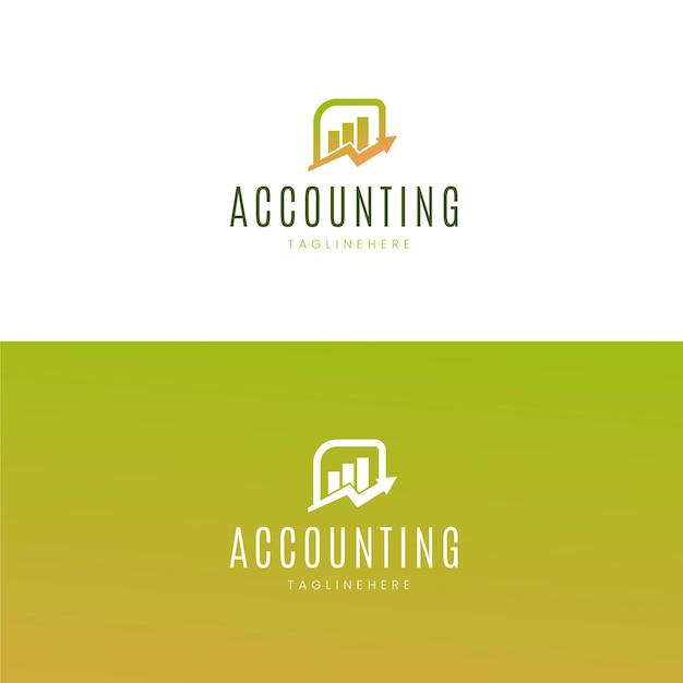 Free vector gradient accounting logo template