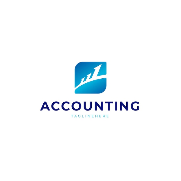 Free vector gradient accounting logo template