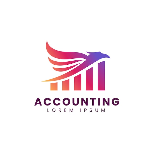 Free vector gradient accounting logo template