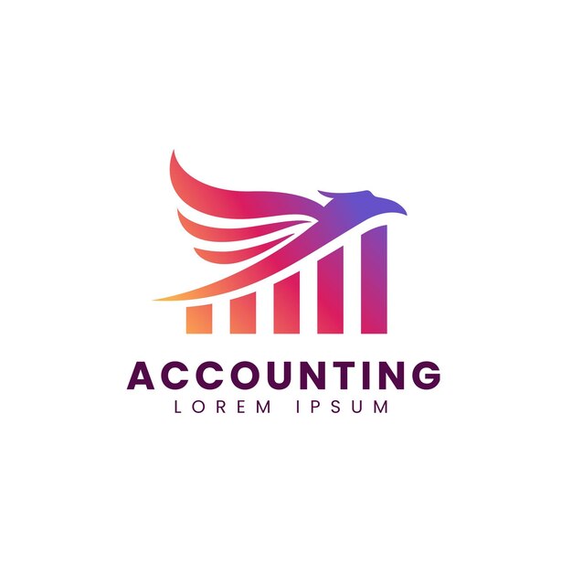 Gradient accounting logo template