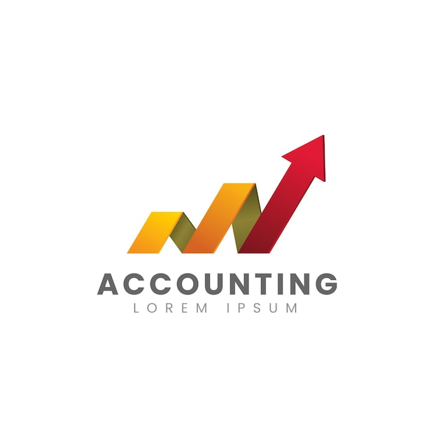 Vettore gratuito modello di logo di contabilità gradiente