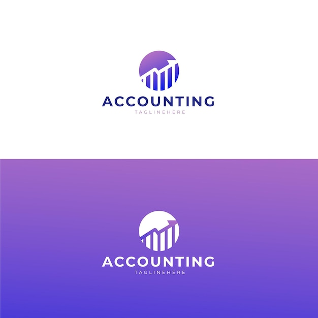 Free vector gradient accounting logo template