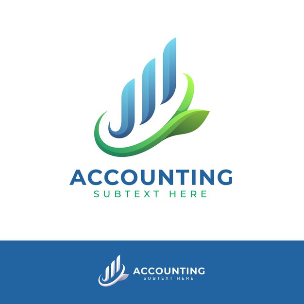 Gradient accounting logo template