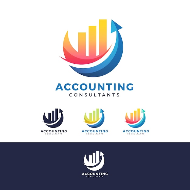 Free vector gradient accounting logo