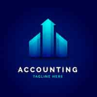 Free vector gradient accounting logo