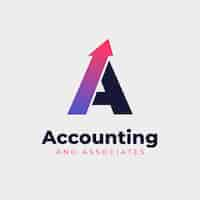 Free vector gradient accounting logo