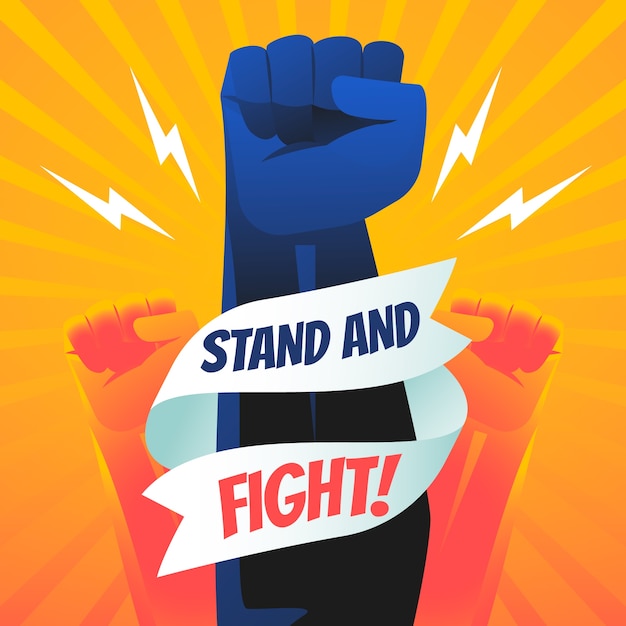 Unleash Your Activism with Gradient Activism Illustration – Free Vector Download