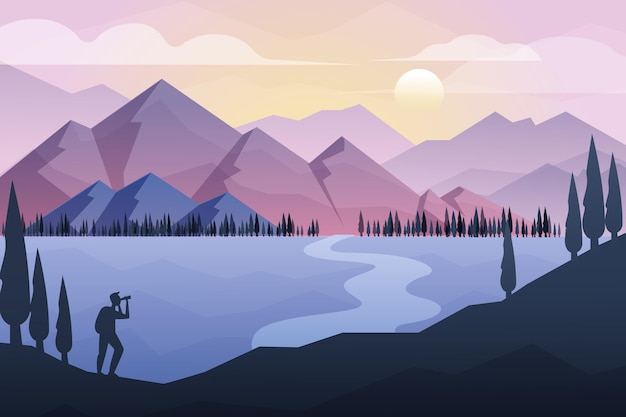 Gradient adventure background