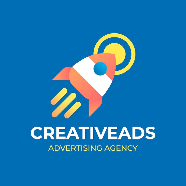 Gradient advertising agency logo design