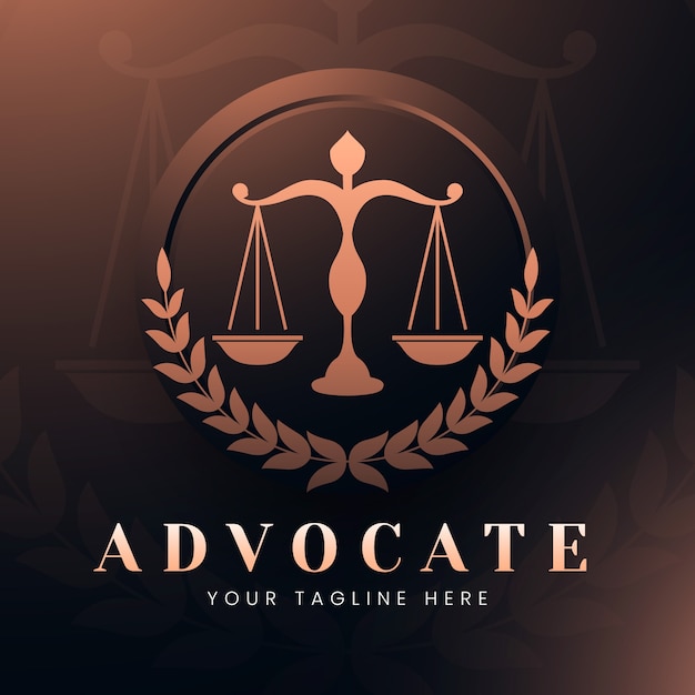 Free vector gradient advocate  logo template