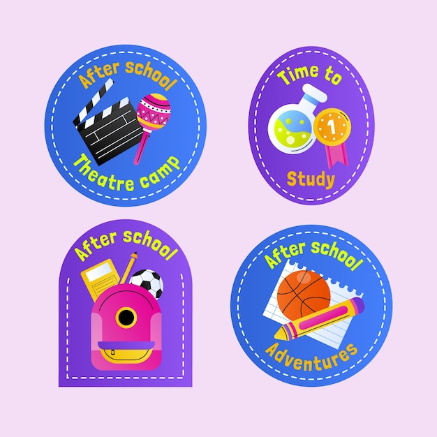 Gradient after-school activities for children labels collection