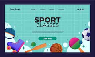 Free vector gradient after school activities landing page