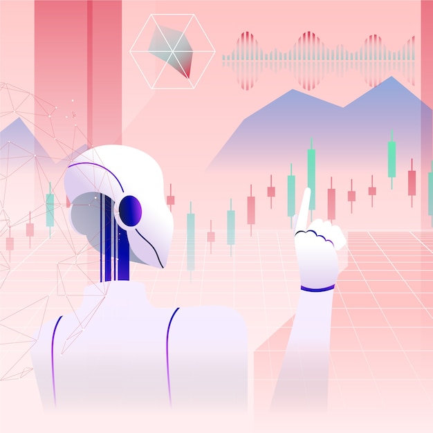 Free vector gradient   ai investing  illustration