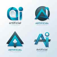 Free vector gradient ai logo template collection