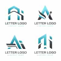 Free vector gradient ai logo template set