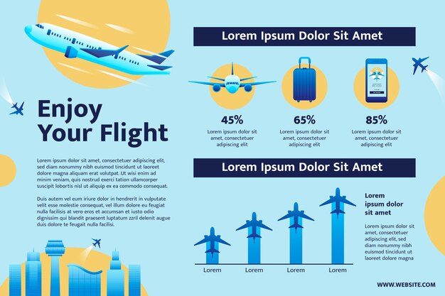 그라데이션 항공사 템플릿 디자인