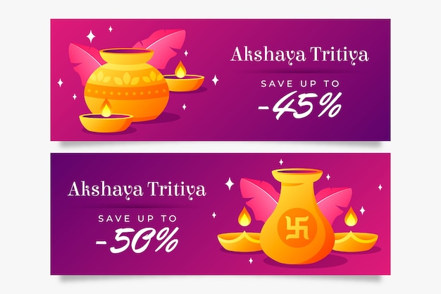 Gradient akshaya tritiya распродажа горизонтальных баннеров