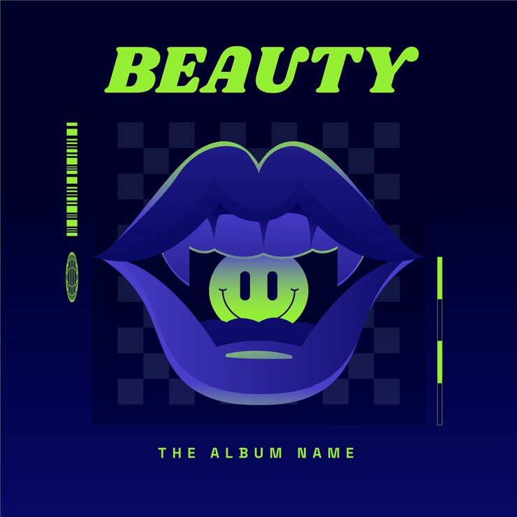 Free Vector gradient album cover template