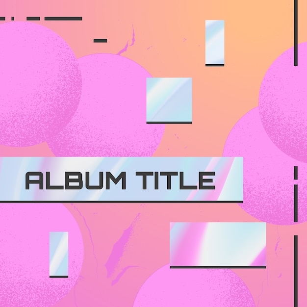 Free vector gradient album cover template