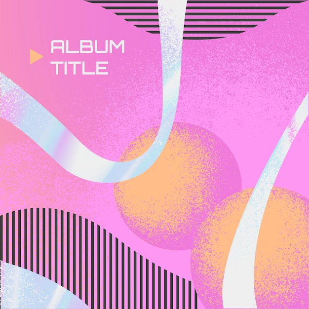 Free vector gradient album cover template