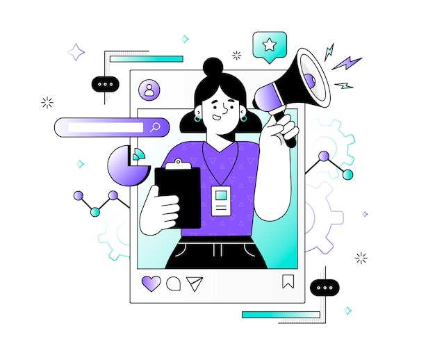 Gradient ambassador illustration