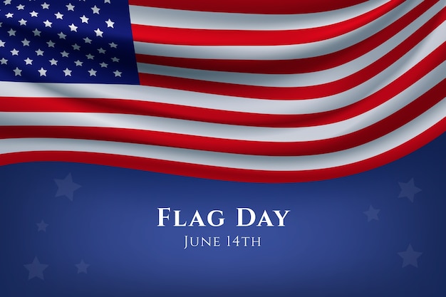 Free vector gradient american flag day background