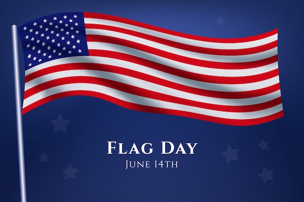 Free vector gradient american flag day background