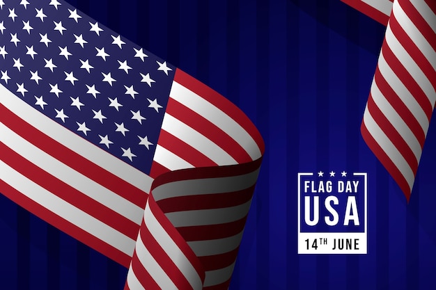 Бесплатное векторное изображение Градиентный фон дня американского флага
