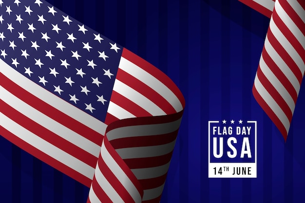 Free vector gradient american flag day background